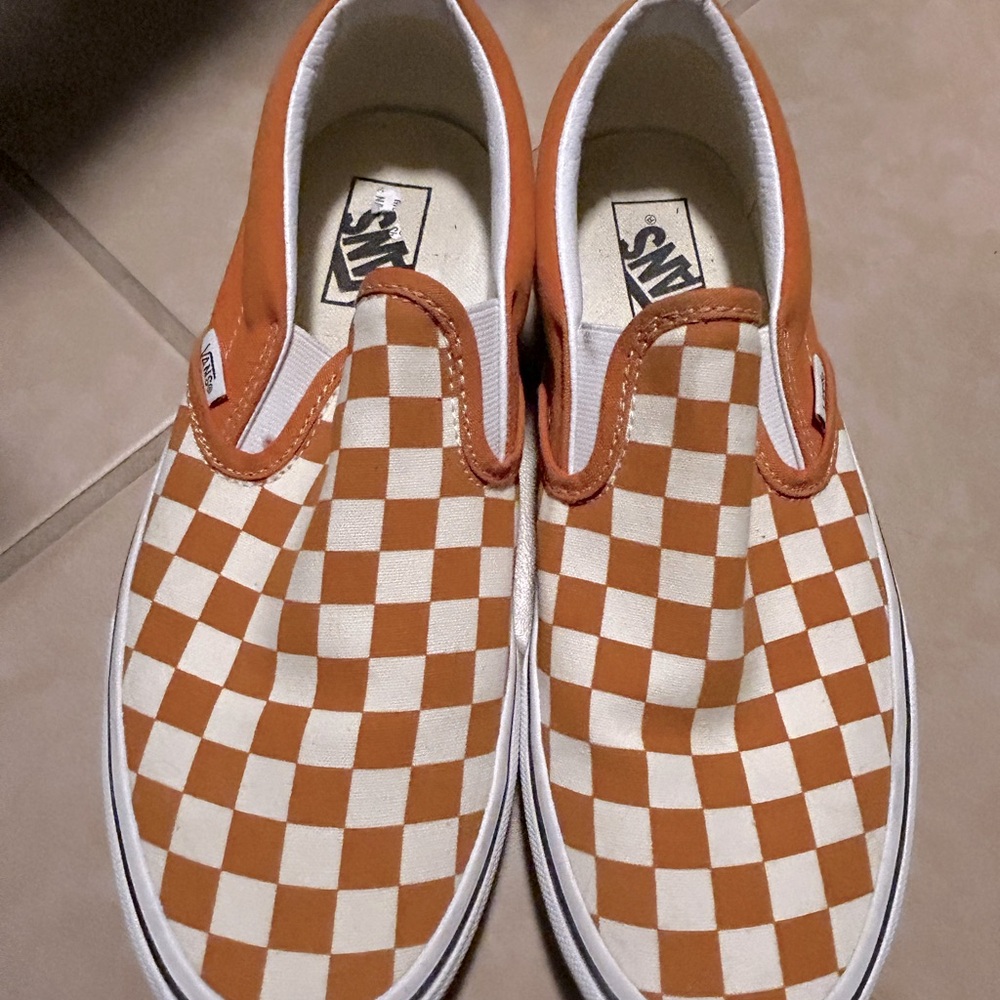 Vans Checker Slip ons 9.5 Womans